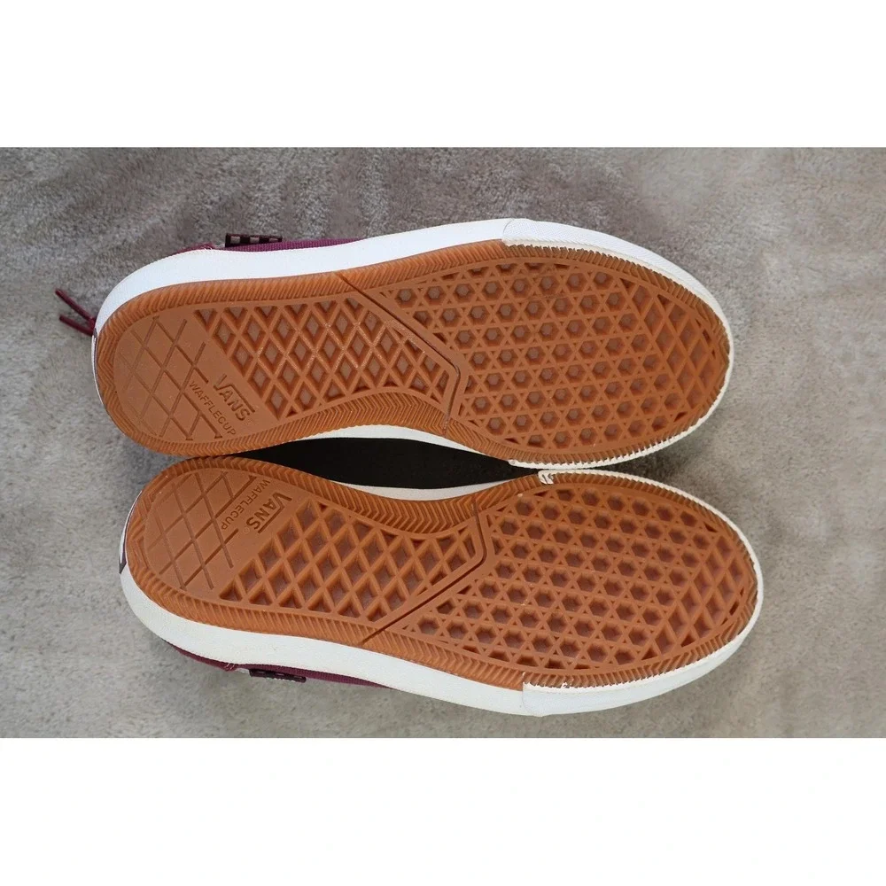 Vans Skate Shoes Mens Size 5 Burgundy Suede‎ Wafflecup Low Top Skateboarding